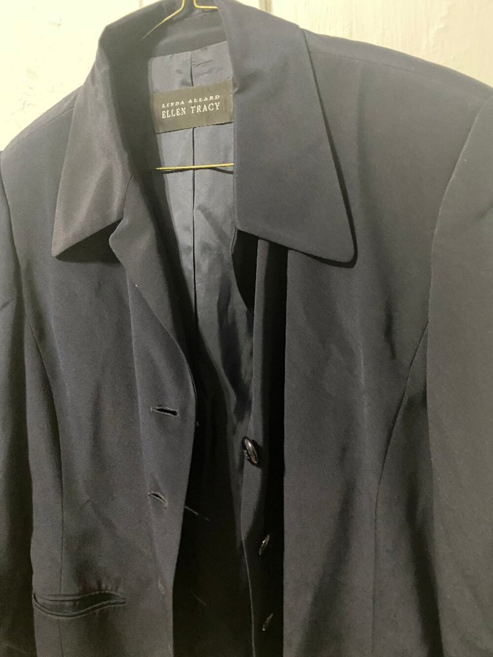 Ellen Tracy Navy Silk Jacket